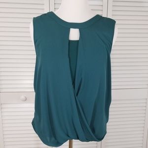 Dark green sleeveless top